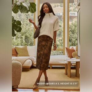 NWT VICI Take Me On Faux Leather Midi Skirt